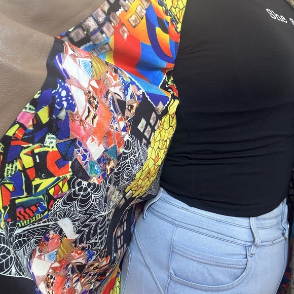 Colorful Patchwork Women's Jacket - Picture 11 of 11